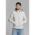 No Excess Jacket Mid Long Hood Detachable Chalk