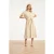 Smashed Lemon Dames jurk met strikceintuur en golvende details |