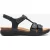 April Cove Zwarte Leren Sandalen
