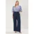 Trendyol Curve Dames Blauw Effen Wijde pijp Hoge taille Grote maten Jeans