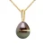 Tahitian Pearl Pendant Pear 8-9mm Yellow Gold