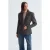 Aangesneden Crepe Blazer Met Sjaalkraag