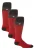 Heat Holders lange thermisch gestreepte skisokken voor heren – Rood Zwart
