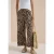 7/8 High Waist broek met Wide Leg en leoprint