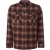 No Excess Overshirt Button Closure Check With Wool Brandy
