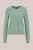 WE Fashion – Dames gebreid vest met structuur – Regular fit – Mintgroen – Biologisch katoen –