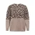 ONLY CARMAKOMA Plus Size aansluitende gebreide trui met dierenprint – beige