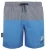 Zwemshort voor heren met patroonstrepen blauw