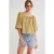 Modal Gemengde Blouse met Madonna Kraag en Rimpeldetails