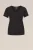 WE Fashion – Dames T-shirt met V-hals – Regular fit – Zwart – Biologisch katoen –