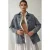 Overmaatse denimjack met shirtkraag en zakken