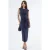 Midi-jurk met strikdetail