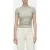 Closed Straight Neck T-shirt T-shirts Pastel Olive