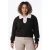 Colourful Rebel Curve Plus Size gebreide trui met wol – donkerbruin