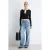 TRENDYOLMİLLA Dames Donkerblauw Effen Wijde pijp Hoge taille Jeans
