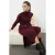TRENDYOLMİLLA Dames Bordeaux Effen Midi Lang Casual Recht Jurken