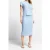 Rich & Royal Crinkled Pencil Skirt Cotton Blue