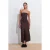 Strapless Aansluitende Midi-jurk met Splits