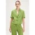 Motivi Linen Blend Short-sleeved Jacket Green
