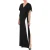 Moschino Long Dress In Enver Satin Black