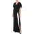 Moschino Long Dress In Enver Satin Black