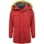 Enos Lange parka jas met bontkraag