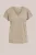 WE Fashion – Dames jersey T-shirt van linnen – Regular fit – Beige – Linnen –
