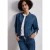 Street One Dames Denim-look blouson met ritssluiting in Blauw