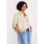 Street One Dames Velours jack met knoopsluiting in Beige