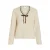 Vila Top Vinaye V-neck L/s Detail Knit Top 14117298 Super Light Nat/coffee Bea Dames