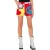Moschino Symbols Embroidery Stretch Cotton Shorts Multicolor