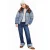 Retour Jeans gewatteerde winterjas – lichtblauw