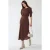 Gestippeld Fitted Midi Jurk