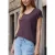 Shirt met overhangende schouder en decoratieve tape