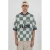 Prohibited oversized geruit T-shirt turquoise gebreid