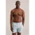 WE Fashion gestreepte zwemshort lichtblauw/wit
