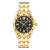 Versace Greca Tijd GMT Heren Gouden Horloge VE7C00723