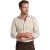 Katoenen John Miller slim fit overhemd creme geruit