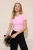 TRENDYOLMİLLA Dames Roze Effen Kort Getailleerd Blouses