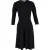 Max Mara midi-jurk met V-hals en 3/4 mouwen in zwarte wol