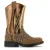 Shoesme western suède laarzen met panterprint – cognac