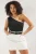 Trendyol Curve Dames Zwart Colorblock Mouwloos Getailleerd Grote maten Blouses