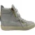 Giuseppe Zanotti hoge sneakers met krokodillenprint in grijs leer