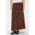 Saint Tropez viscose midi rok met stippen – bruin