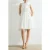 French Connection Arlo Jacquard Tiered Dress Summer White/gold