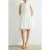 French Connection Arlo Jacquard Tiered Dress Summer White/gold