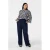 MS Mode blousetop met hartjes donkerblauw