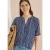 Cecil Dames Blouse met gespleten hals en strepen in Blauw