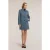 Motivi Long Jacquard Coat Teal