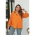 Trendyol Curve Dames Oranje Effen Lang Regular fit Grote maten Overhemden